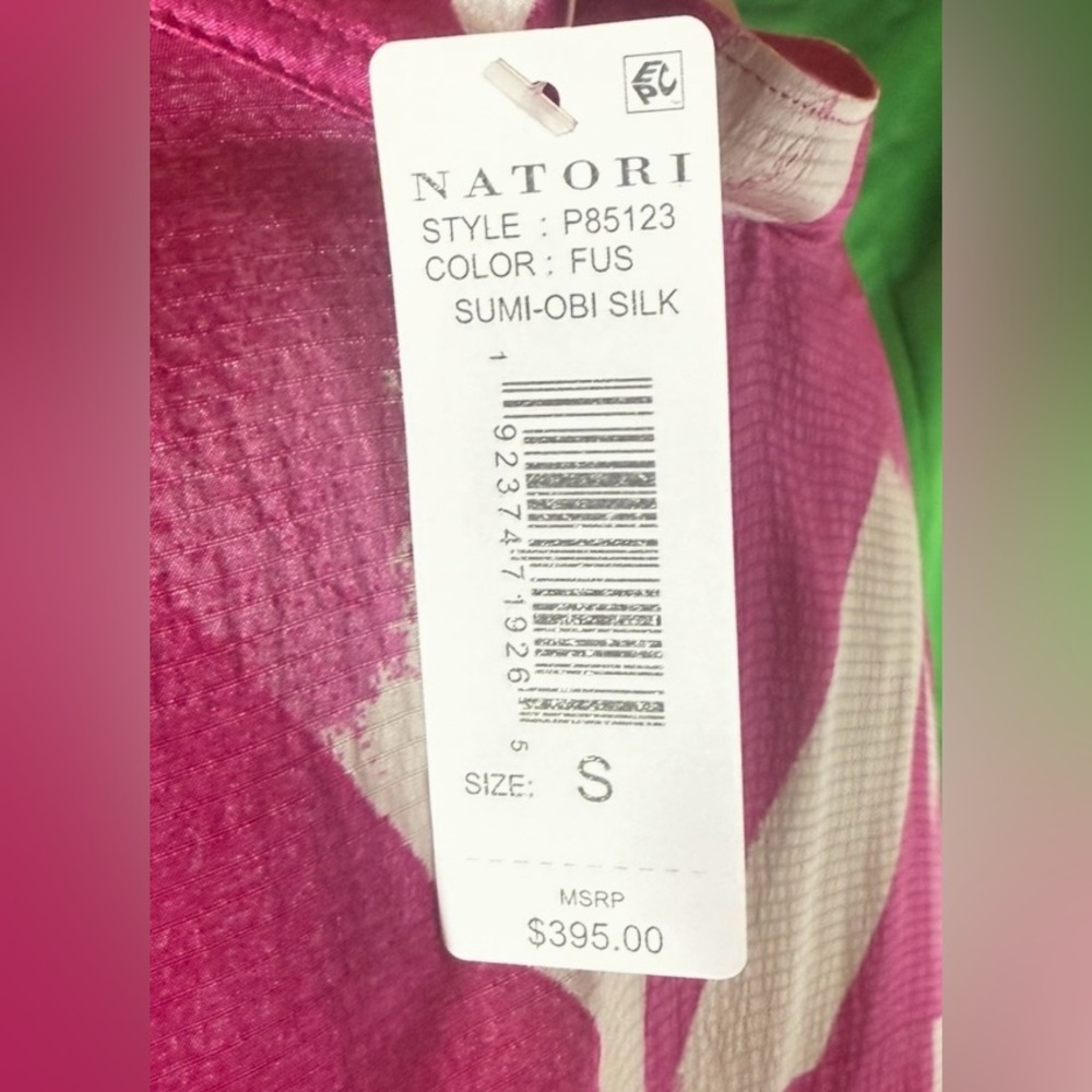 Natori Pink and White Geometric Blouse - Picture 4 of 5
